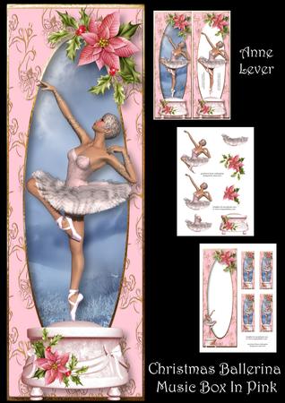 Christmas Ballerina Music Box in Pink