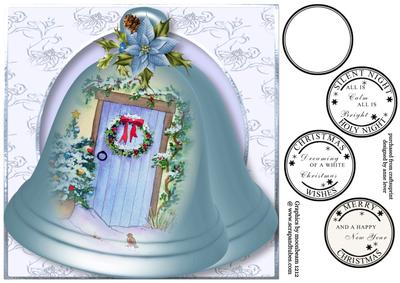 Christmas Bells - the Christmas Door 8x8 Quick Topper