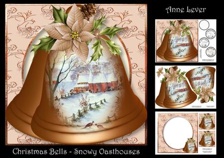 Christmas Bells - Snowy Oasthouses