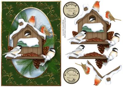 Snowy Christmas Birdhouse