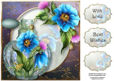 The Scent of Blue Poppies 8x8 Quick Topper