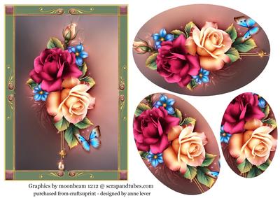 Beautiful Framed Summer Roses with Pyramage