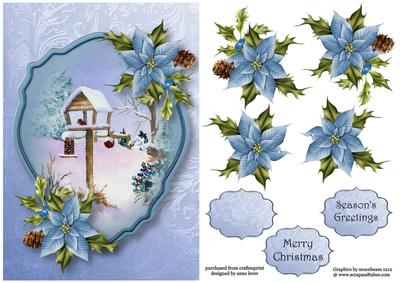 Snowy Robin Birdhouse A5 Topper