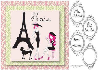 Paris Damask 8x8 Quick Topper