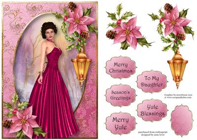 Pink Poinsettia Christmas Beauty