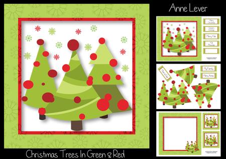 Christmas Trees in Green & Red