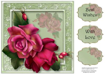Beautiful Vibrance Roses 8x8 Quick Topper