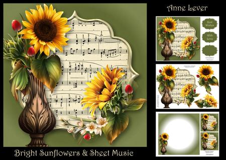 Bright Sunflowers & Sheet Music