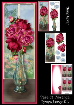 Vase of Vibrance Roses Large Dl