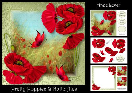 Pretty Poppies & Butterflies