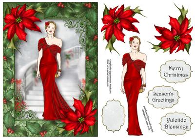 Elegant Christmas with Red Poinsettias