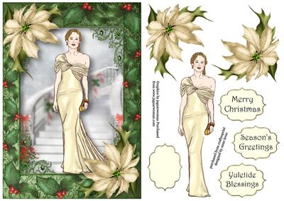 Elegant Christmas with Cream Poinsettias