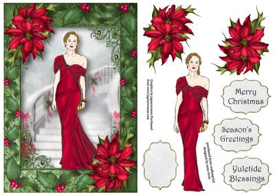 Elegant Christmas with Deep Pink Poinsettias