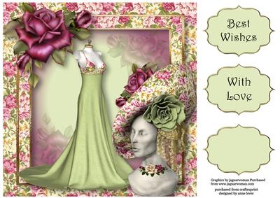 The Vintage Era in Purple & Green 8x8 Quick Topper