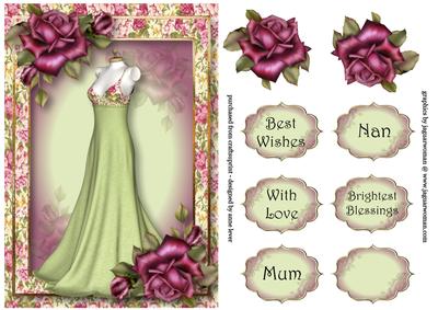 Beautiful Dress & Blackberry Roses