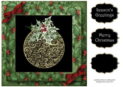 The Golden Bauble 8x8 Quick Topper