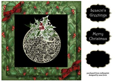 The White Lace Bauble 8x8 Quick Topper