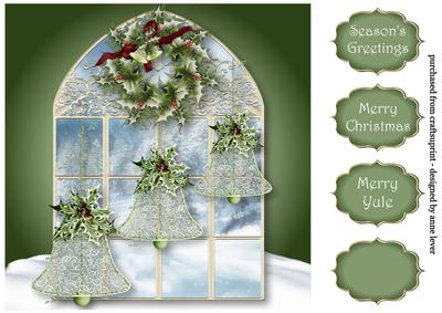The Winter Window & Lace Bells 8x8 Quick Topper