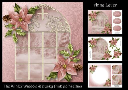 The Winter Window & Pink Poinsettias