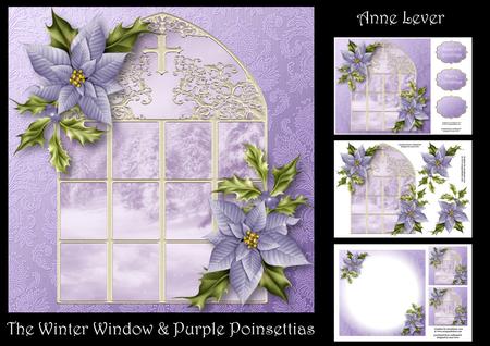 The Winter Window & Purple Poinsettias