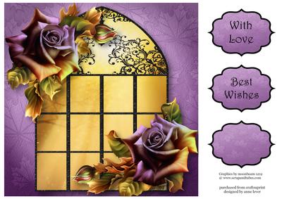 The Floral Window & Autumn Roses 8x8 Quick Topper