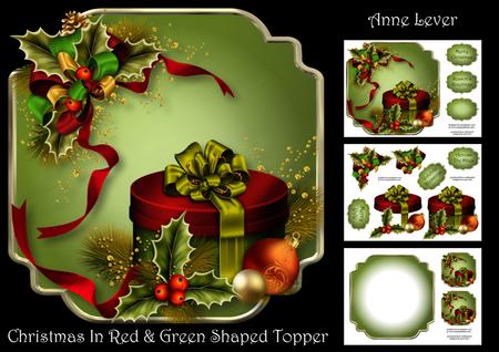 Christmas in Red & Green Shaped Topper Mini Kit