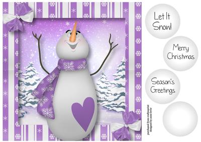 Let It Snow - Purple 8x8 Quick Topper