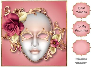 Dusky Rose Masque 8x8 Quick Topper
