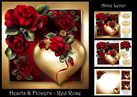 Hearts & Flowers - Red Roses