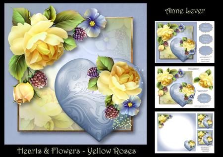 Hearts & Flowers - Yellow Roses