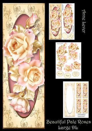 Beautiful Pale Roses Large Dl Mini Kit