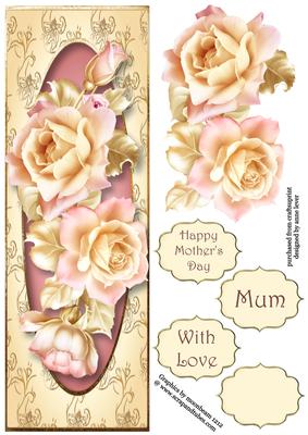 Beautiful Pale Roses Large Dl