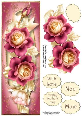 Beautiful Pink & Pastel Roses Large Dl