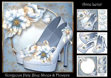Gorgeous Pale Blue Shoes & Flowers