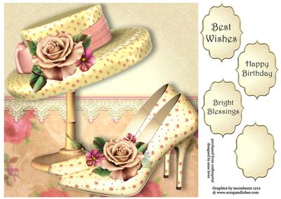 Finishing Touches - Champagne Roses 8x8 Quick Topper