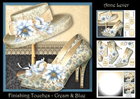 Finishing Touches - Cream & Blue