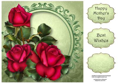 Red Tudor Roses 8x8 Quick Topper