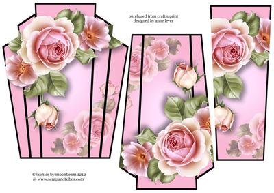 Art Deco Stacker - Pretty Pink Roses