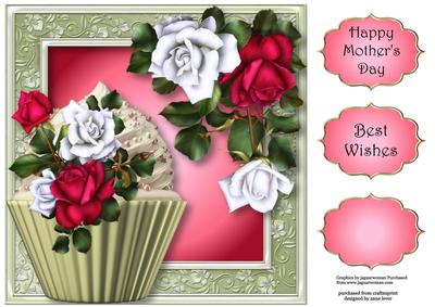 The Tudor Roses Cupcake 8x8 Quick Topper