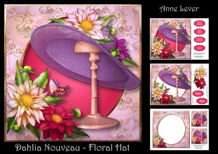 Dahlia Nouveau -floral Hat