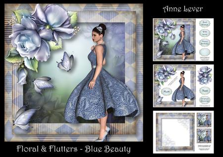 Floral & Flutters - Blue Beauty