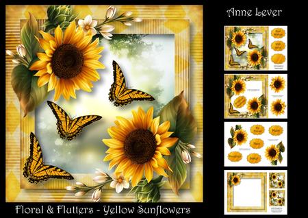 Floral & Flutters - Yellow Sunflowers