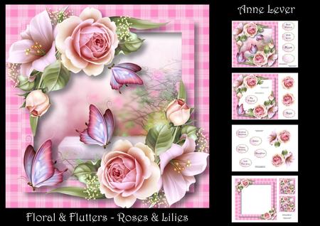 Floral & Flutters - Roses & Lilies