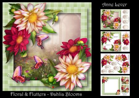 Floral & Flutters - Dahlia Blooms