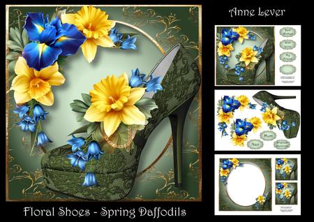 Floral Shoes - Spring Daffodils