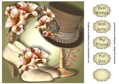 Victorian Lilies 8x8 Quick Topper