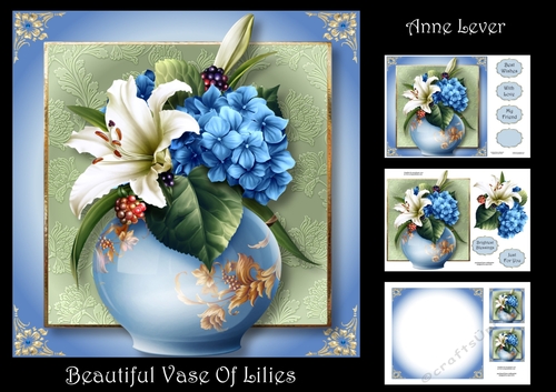 Beautiful Vase Of Lilies