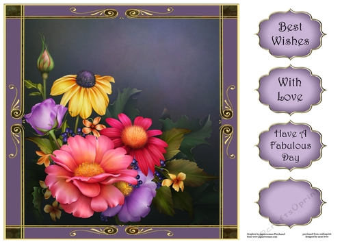 Beautiful Summer Flowers 8x8