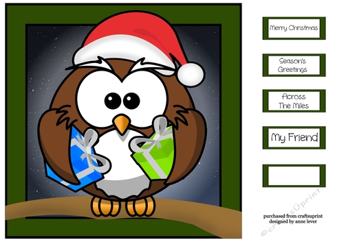 The Christmas Owl 8x8