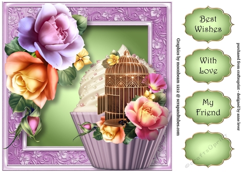 The Open Birdcage Cupcake 8x8